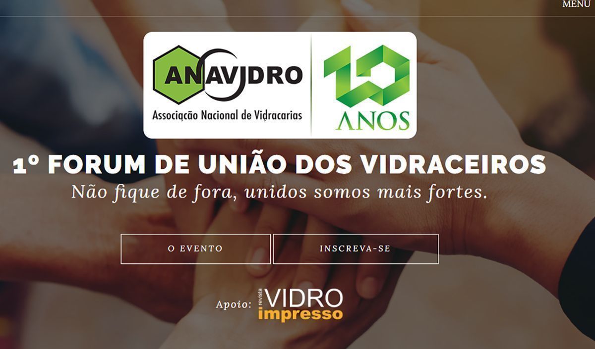 Capa: Anavidro promove 1º Fórum de União dos Vidraceiros; confira os temas que serão abordados